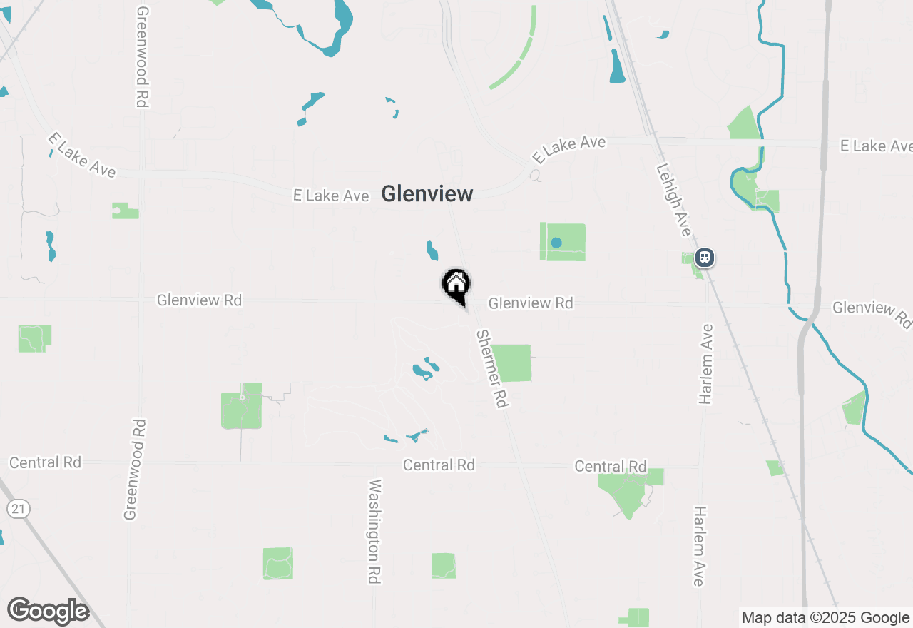 Map of 1237 Parker Drive, Glenview, IL 60025