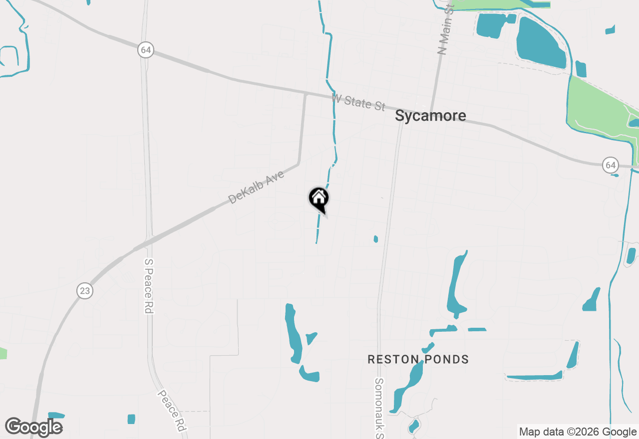 Map of 611 Carlson Street, Sycamore, IL 60178