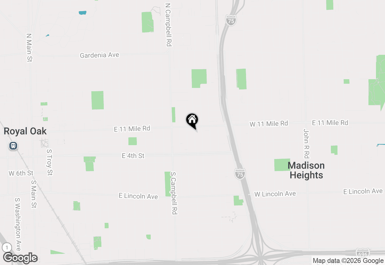 Map of 116 S Kenwood Avenue, Royal Oak, MI 48067