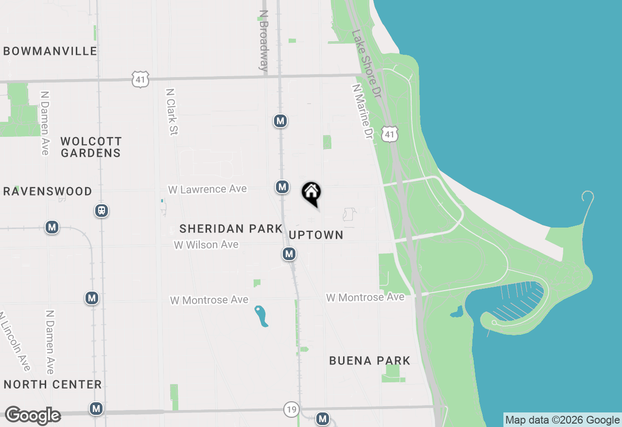 Map of 1024 W Leland Avenue #2W, Chicago, IL 60640