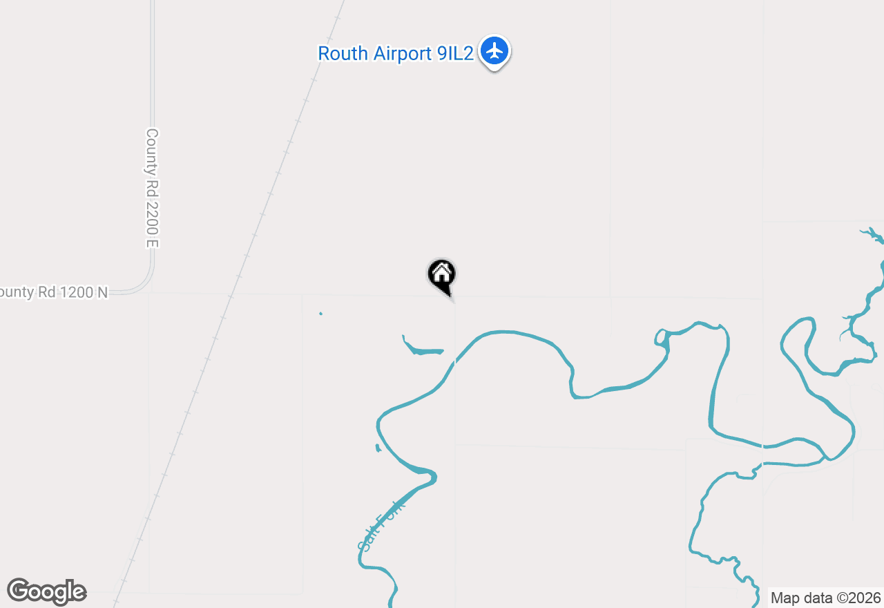 Map of 2297 County Road 1200 Road, Sidney, IL 61877