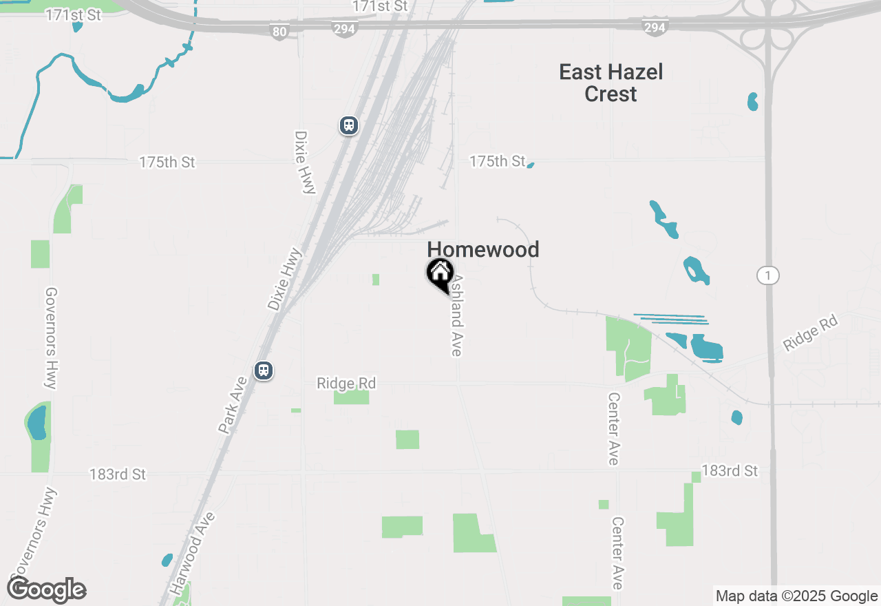 Map of 1643 Pine Road, Homewood, IL 60430