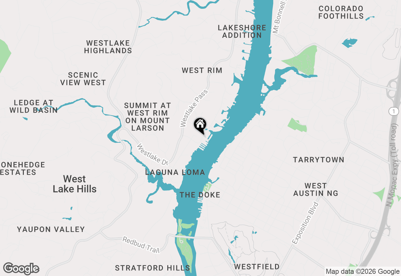 Map of 2226 Westlake Dr #1-4, Austin, TX 78746