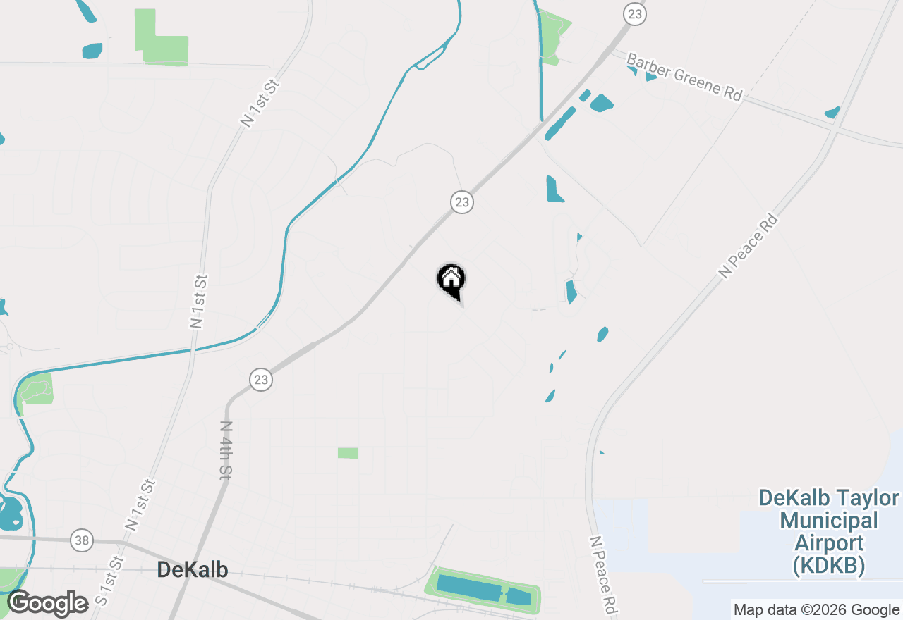 Map of 1433 Oakwood Drive, Dekalb, IL 60115