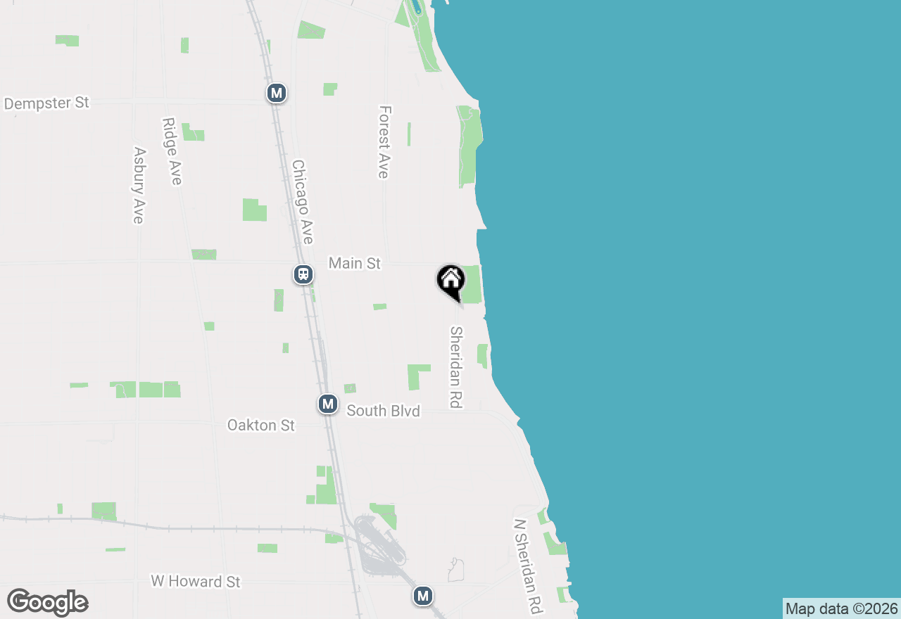 Map of 744 Sheridan Road, Evanston, IL 60202