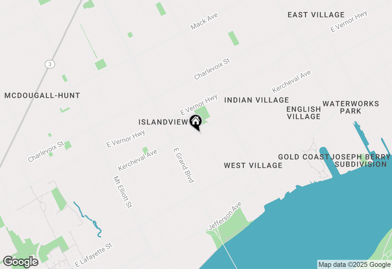 Map of 7410 Kercheval Street #212, Detroit, MI 48214