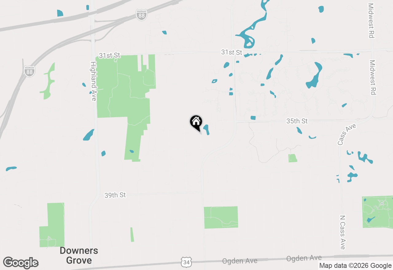 Map of 3614 Fairview Avenue, Downers Grove, IL 60515