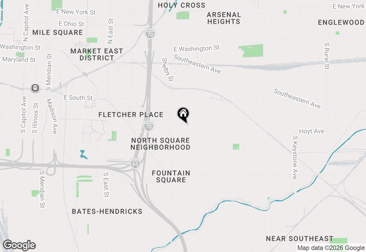 Map of 1202 Fletcher Avenue, Indianapolis, IN 46203