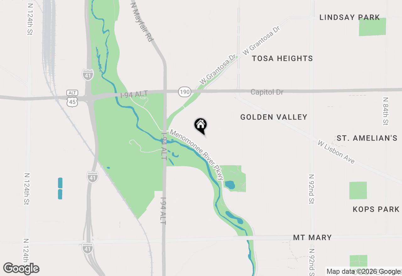 Map of 10336 W Park Ridge Ave, Wauwatosa, WI 53222