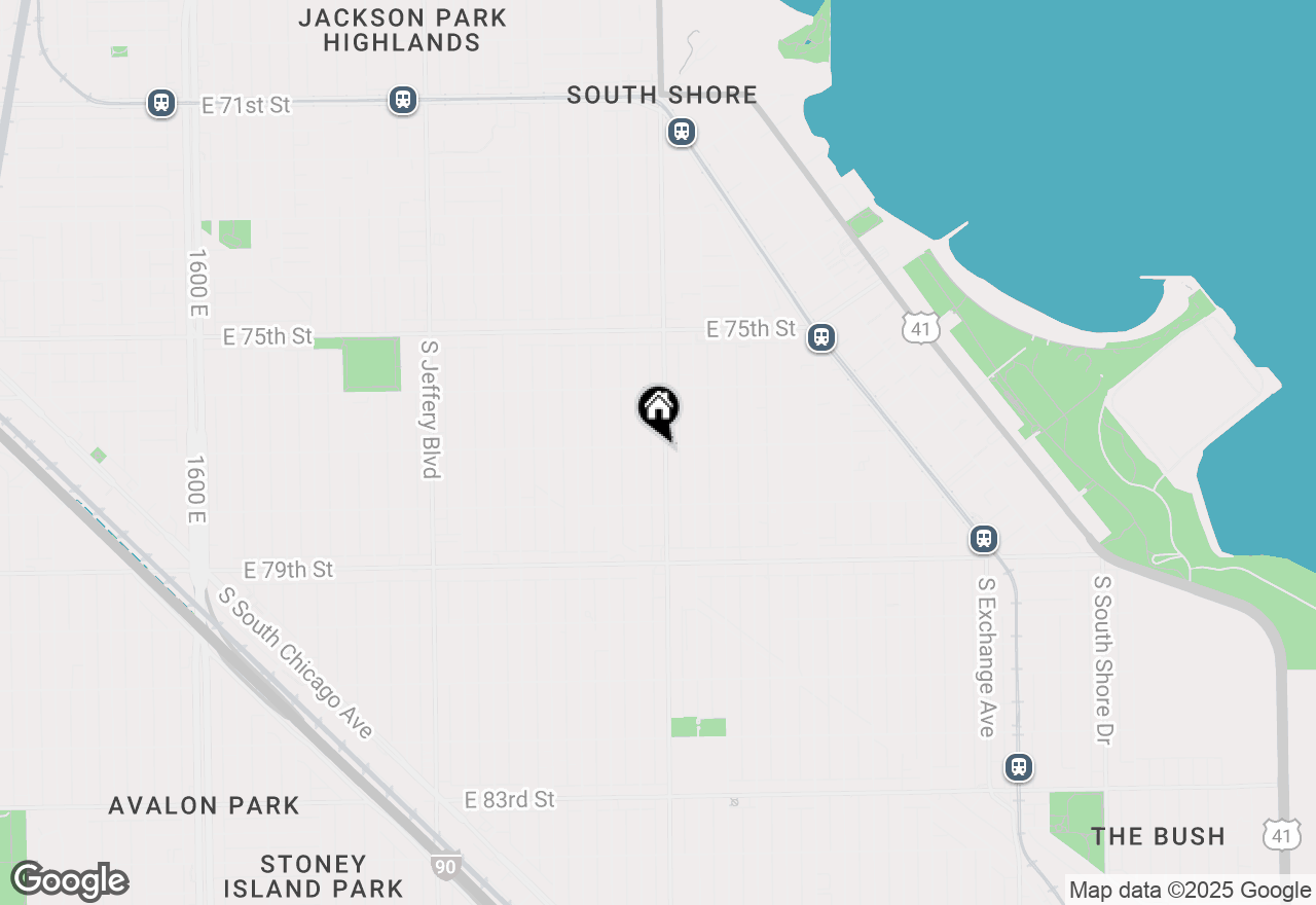 Map of 7704 S Yates Boulevard, Chicago, IL 60649