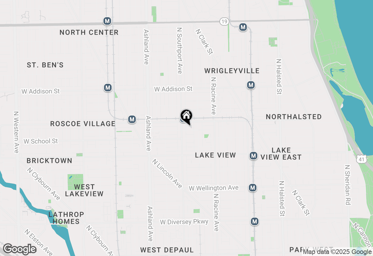 Map of 1342 W Henderson Street, Chicago, IL 60657