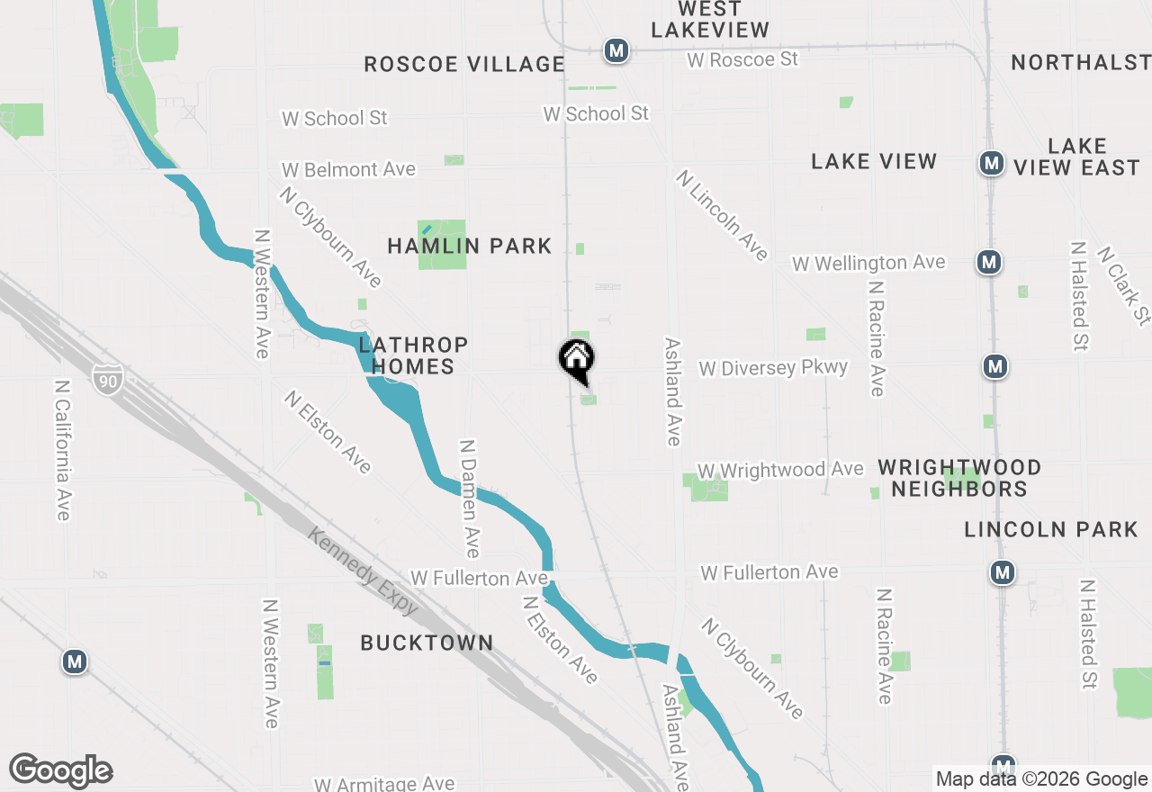 Map of 2730 N Hartland Court, Chicago, IL 60614