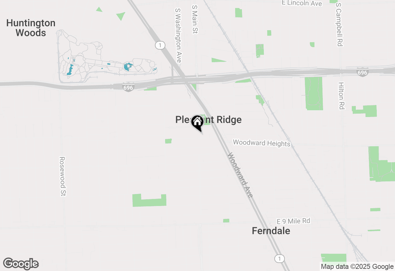 Map of 20 Oxford Boulevard, Pleasant Ridge, MI 48069