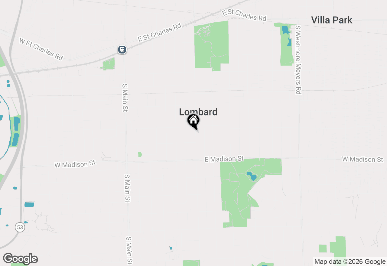 Map of 516 S Grace Street, Lombard, IL 60148