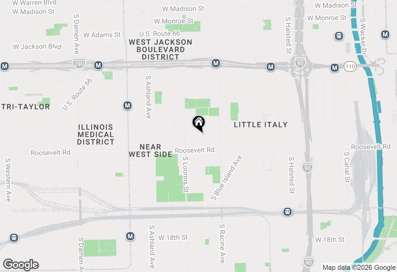 Map of 1311 W Fillmore Street #A, Chicago, IL 60607