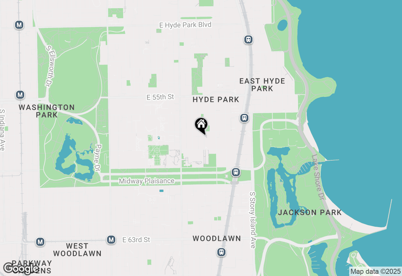 Map of 5714 S Kenwood Avenue #1, Chicago, IL 60637