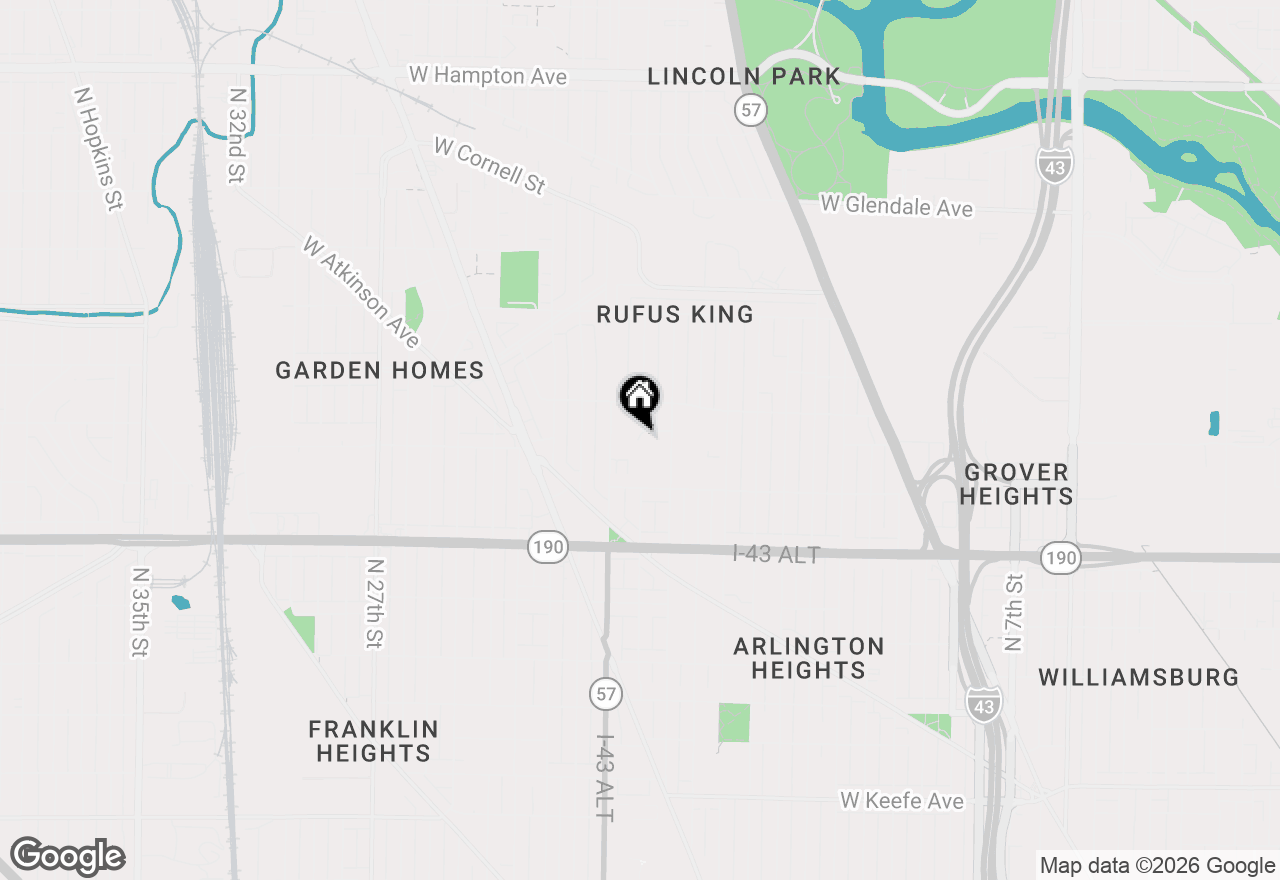 Map of 1941 W Hope Ave, Milwaukee, WI 53209