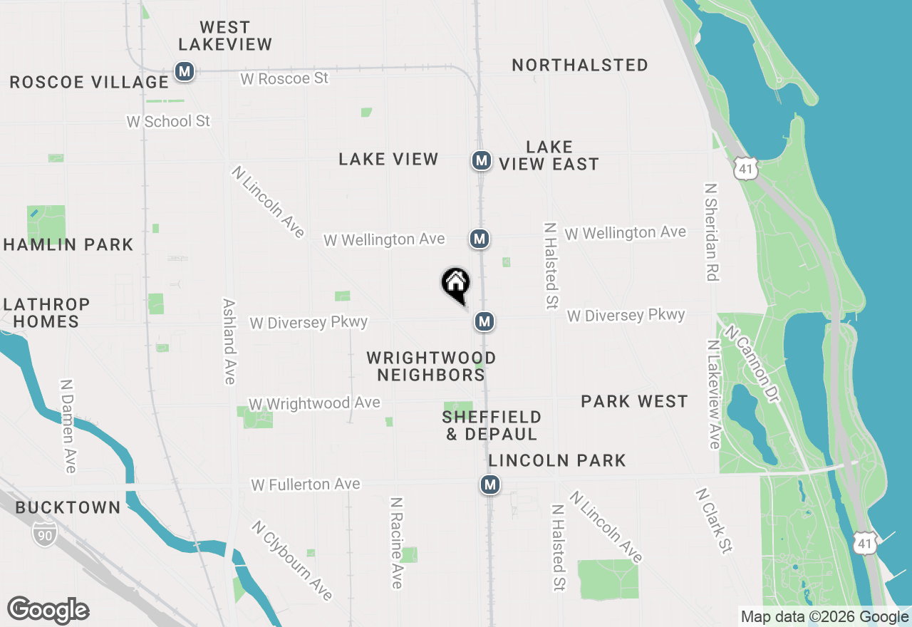 Map of 1022 W Diversey Parkway #1, Chicago, IL 60614