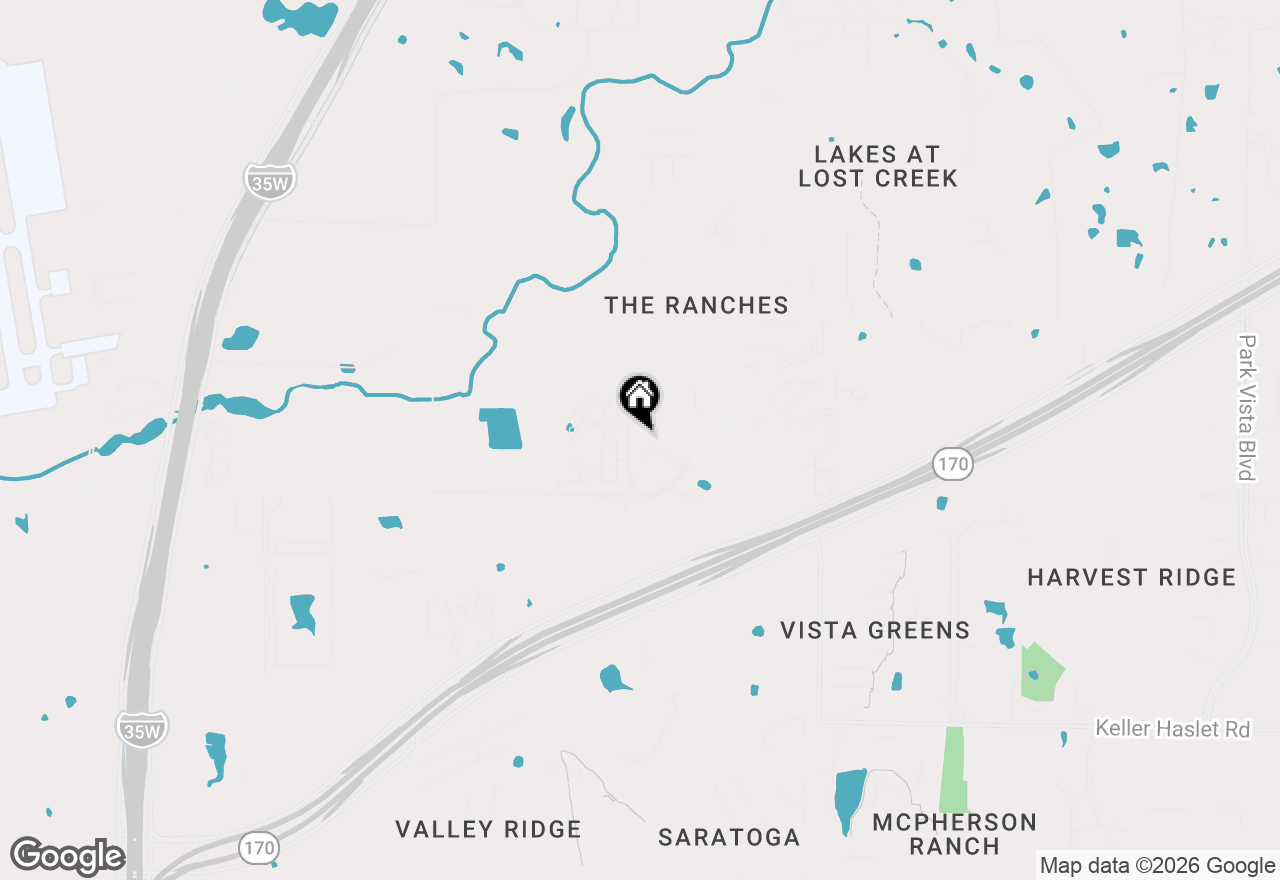 Map of 13401 Ponderosa Ranch Road, Fort Worth, TX 76262