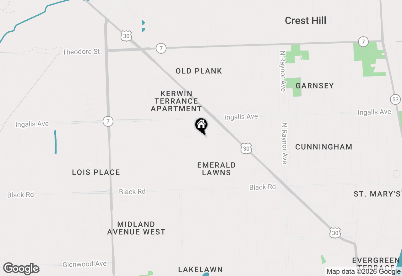 Map of 1225 Clara Avenue, Joliet, IL 60435