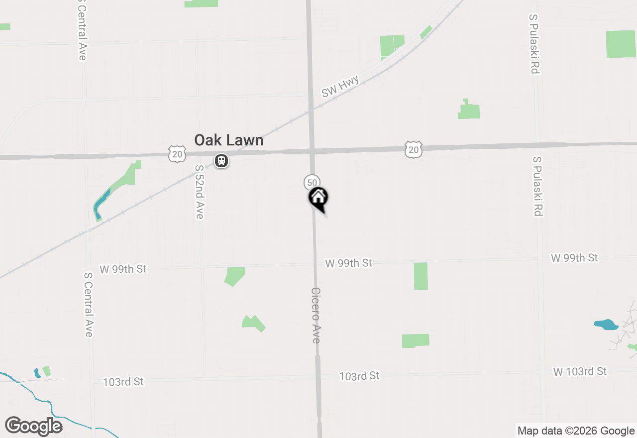 Map of 9721 S Cicero Avenue #3E, Oak Lawn, IL 60453