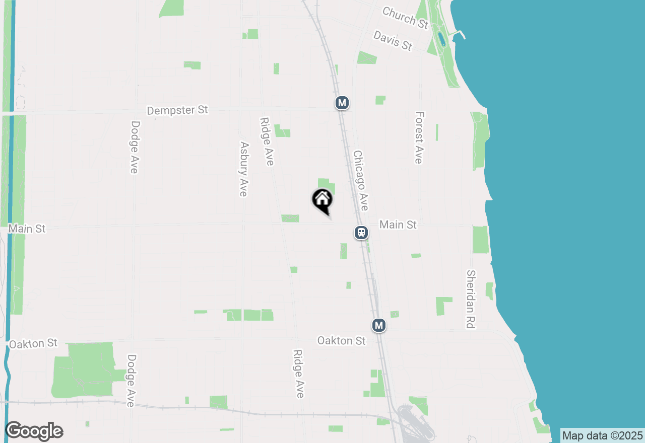 Map of 825 Main Street #412, Evanston, IL 60202