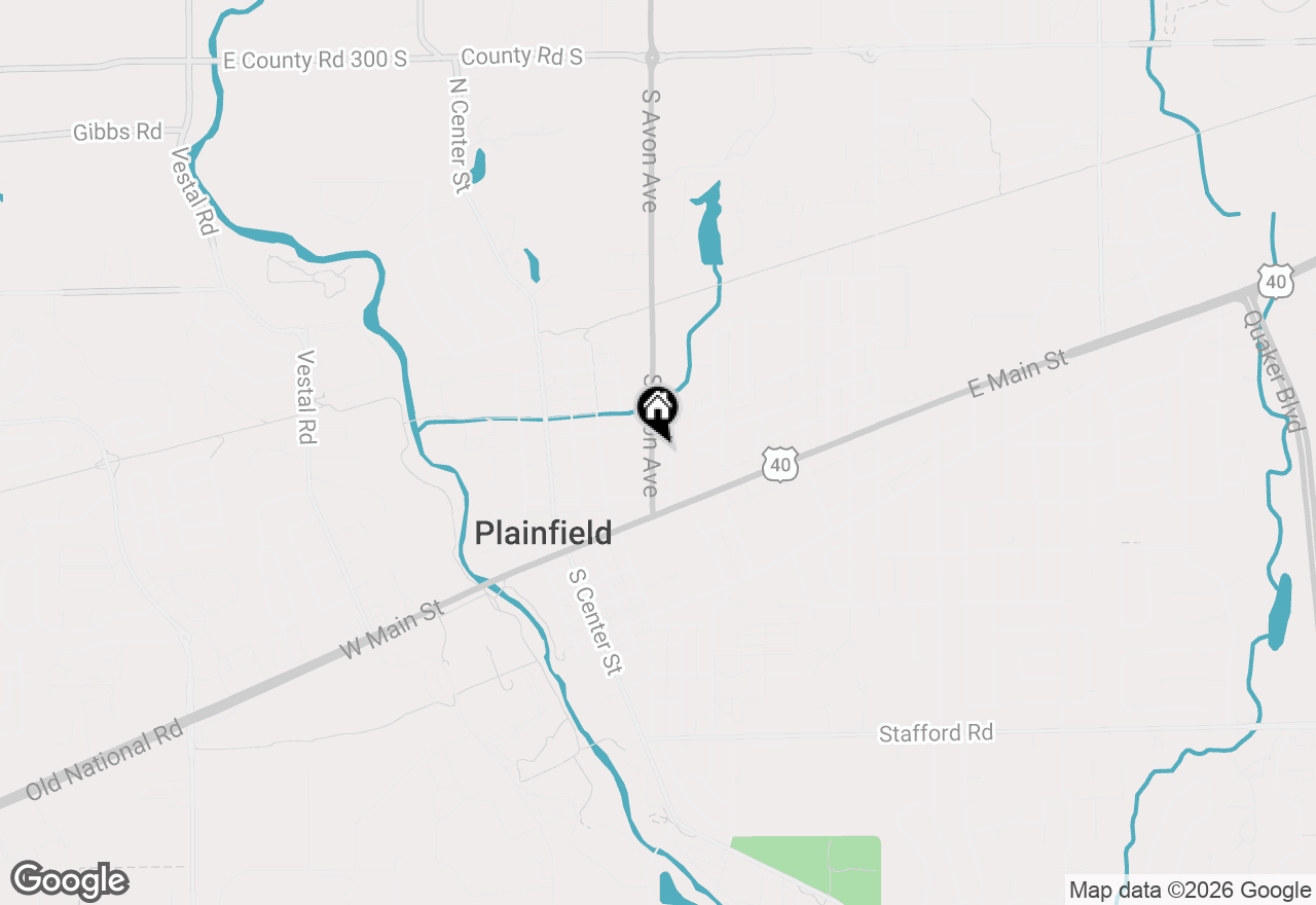 Map of 251 S Avon Avenue, Plainfield, IN 46168