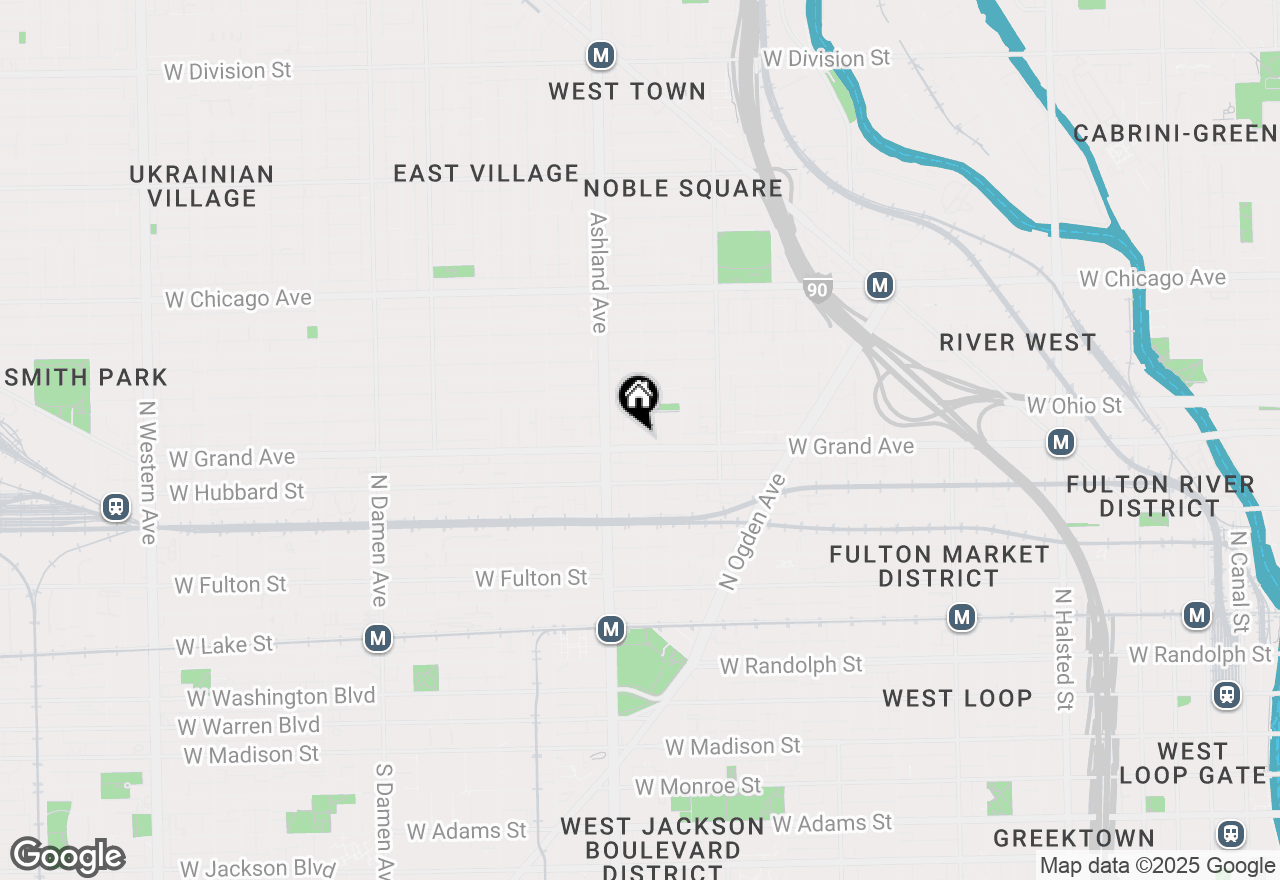 Map of 1500 W Grand Avenue #1E, Chicago, IL 60642