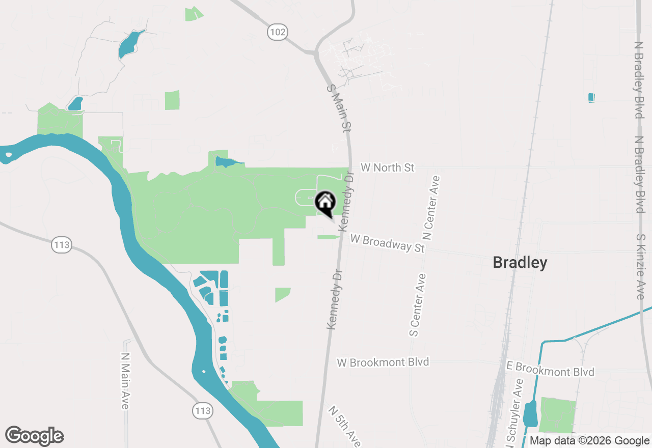 Map of 185 N Kennedy Drive, Bradley, IL 60915