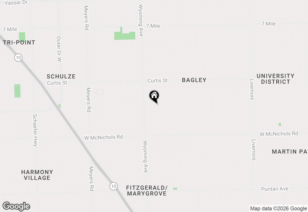 Map of 17511 Indiana Street, Detroit, MI 48221