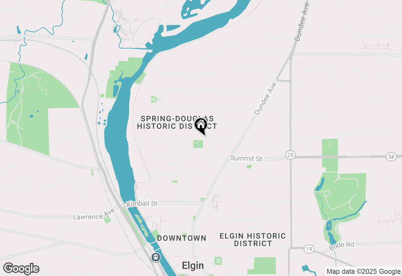 Map of 602 Prospect Street, Elgin, IL 60120