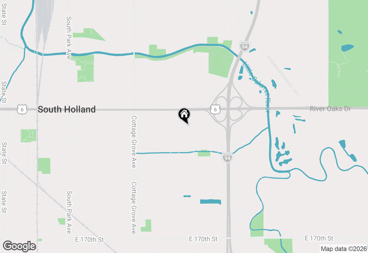 Map of 16308 University Avenue, South Holland, IL 60473