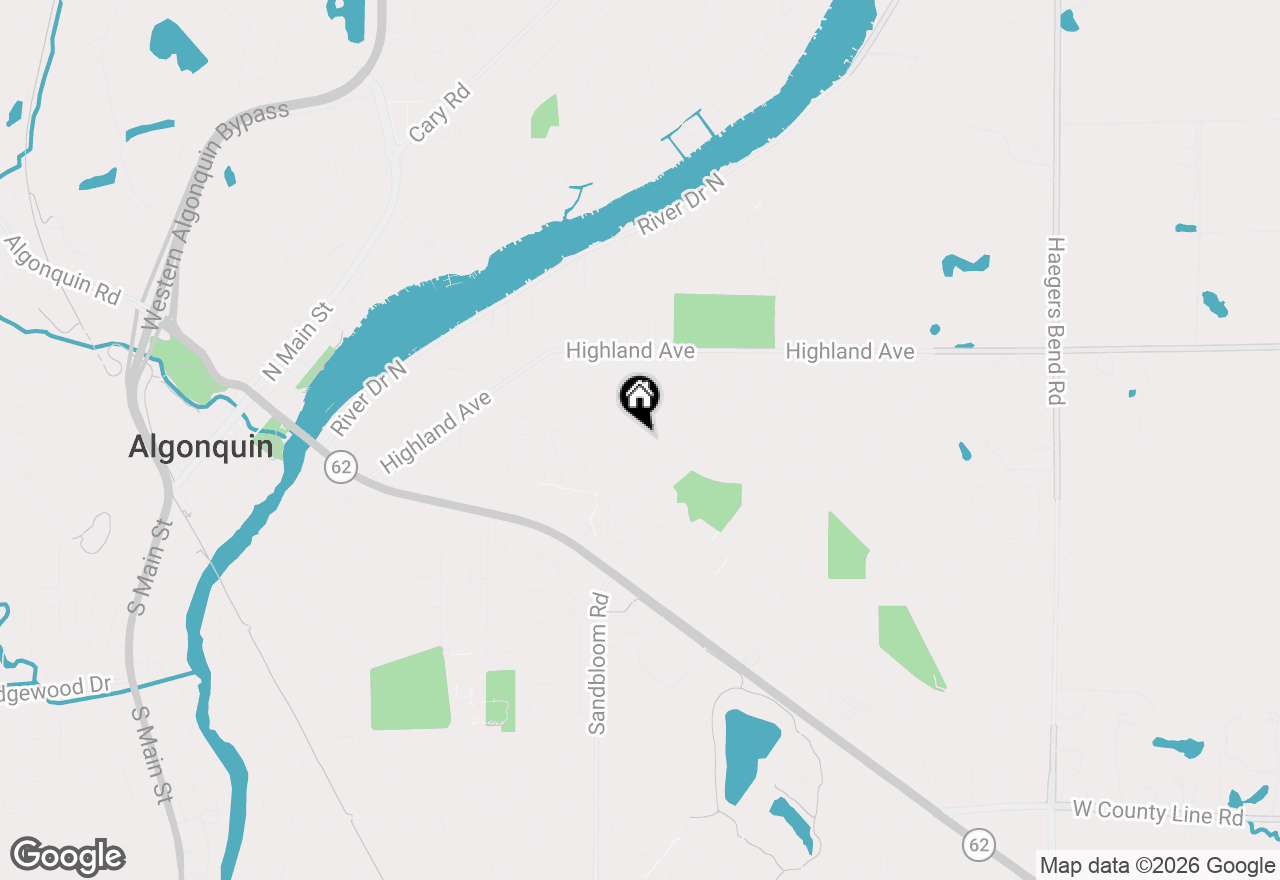 Map of 1220 Old Mill Lane, Algonquin, IL 60102