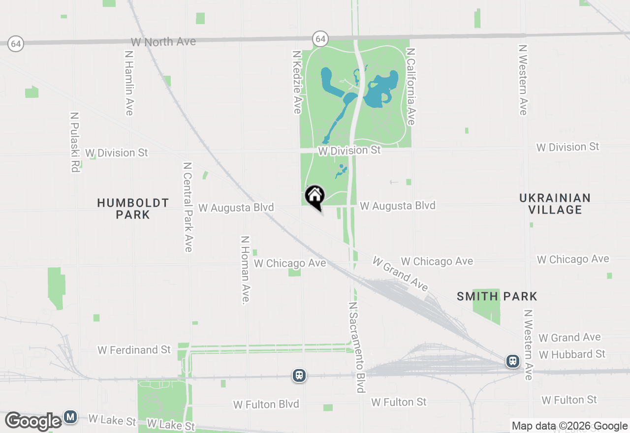 Map of 3128 W Walton Avenue #2, Chicago, IL 60622