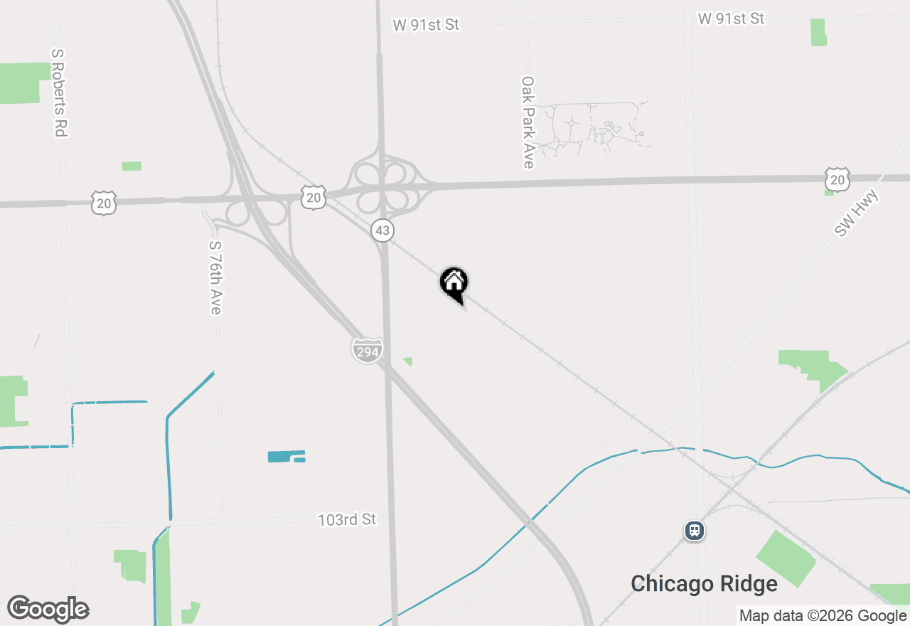 Map of 9800 Sayre Avenue #1C, Chicago Ridge, IL 60415