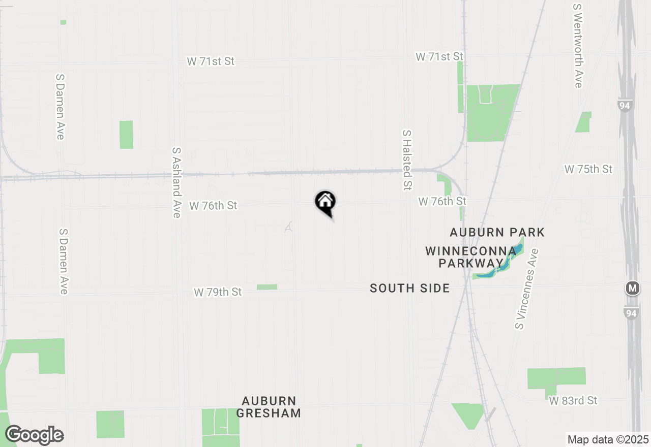 Map of 7643 S Aberdeen Street, Chicago, IL 60620