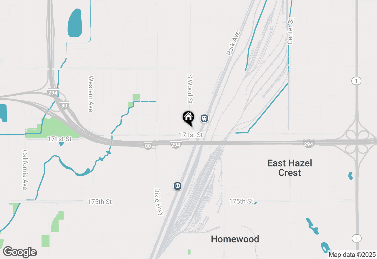 Map of 17068 Wood Street, Hazel Crest, IL 60429