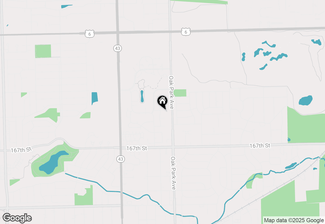 Map of 6827 Sussex Road, Tinley Park, IL 60477