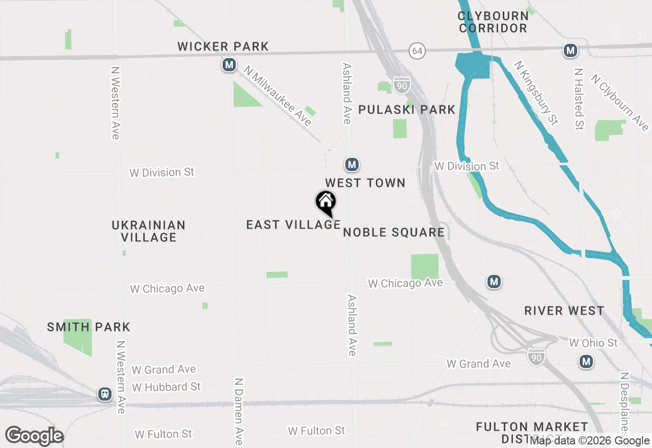 Map of 1656 W Augusta Boulevard #3W, Chicago, IL 60622