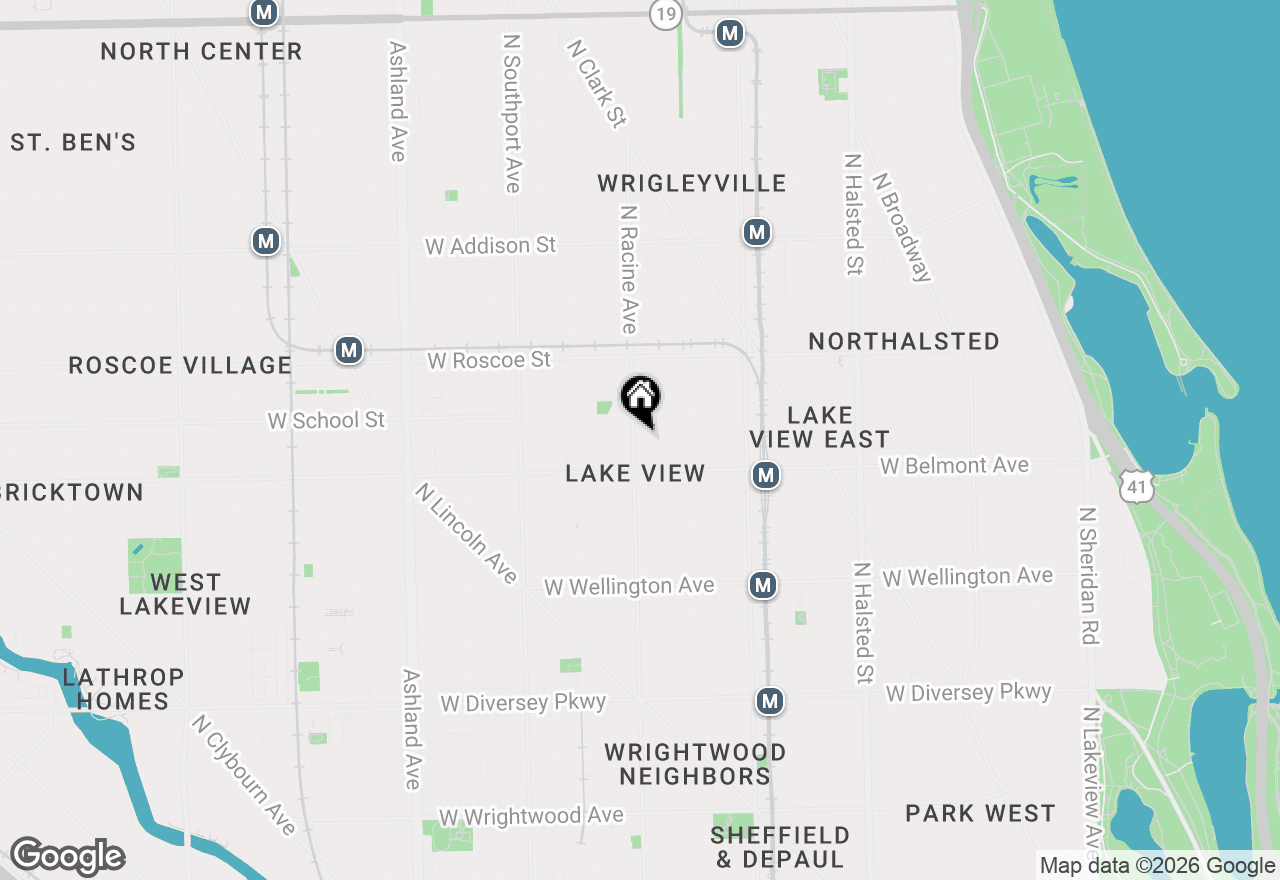 Map of 3233 N Racine Avenue #1, Chicago, IL 60657