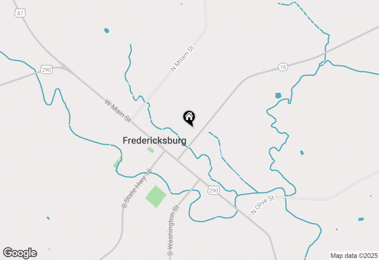 Map of 404 Cora St, Fredericksburg, TX 78624