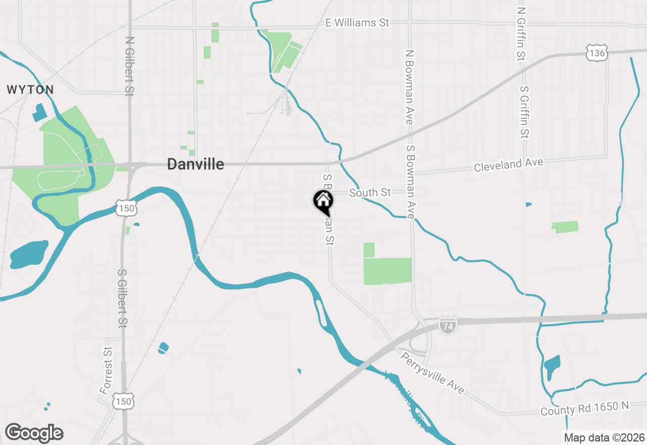 Map of 626 Bryan Avenue, Danville, IL 61832