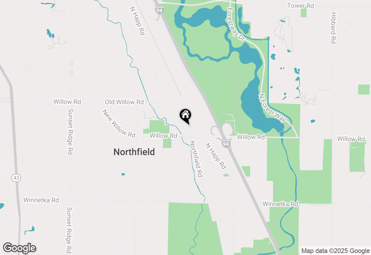 Map of 1857 Willowview Terrace, Northfield, IL 60093