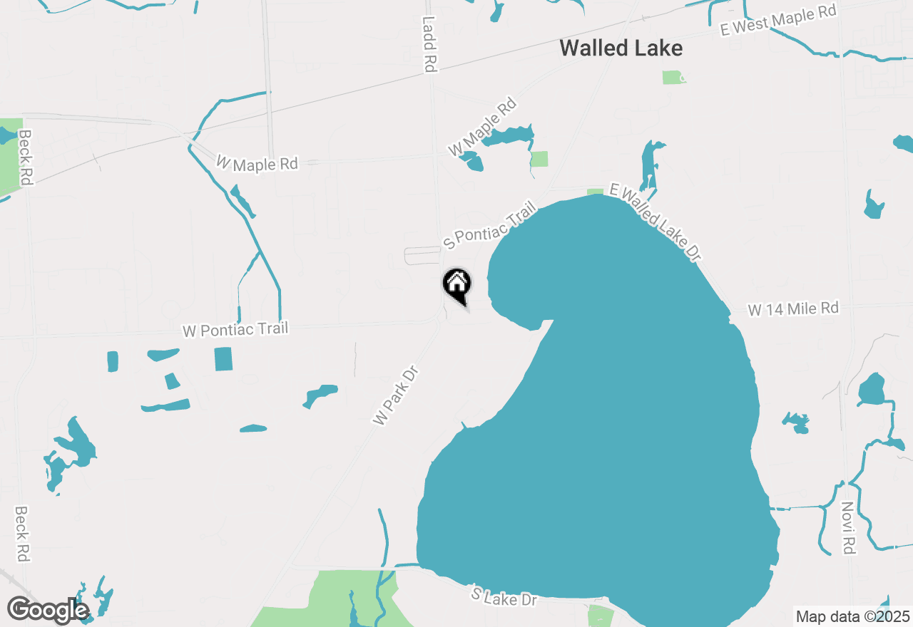 Map of 855 S Pontiac Trail #A305, Walled Lake, MI 48390