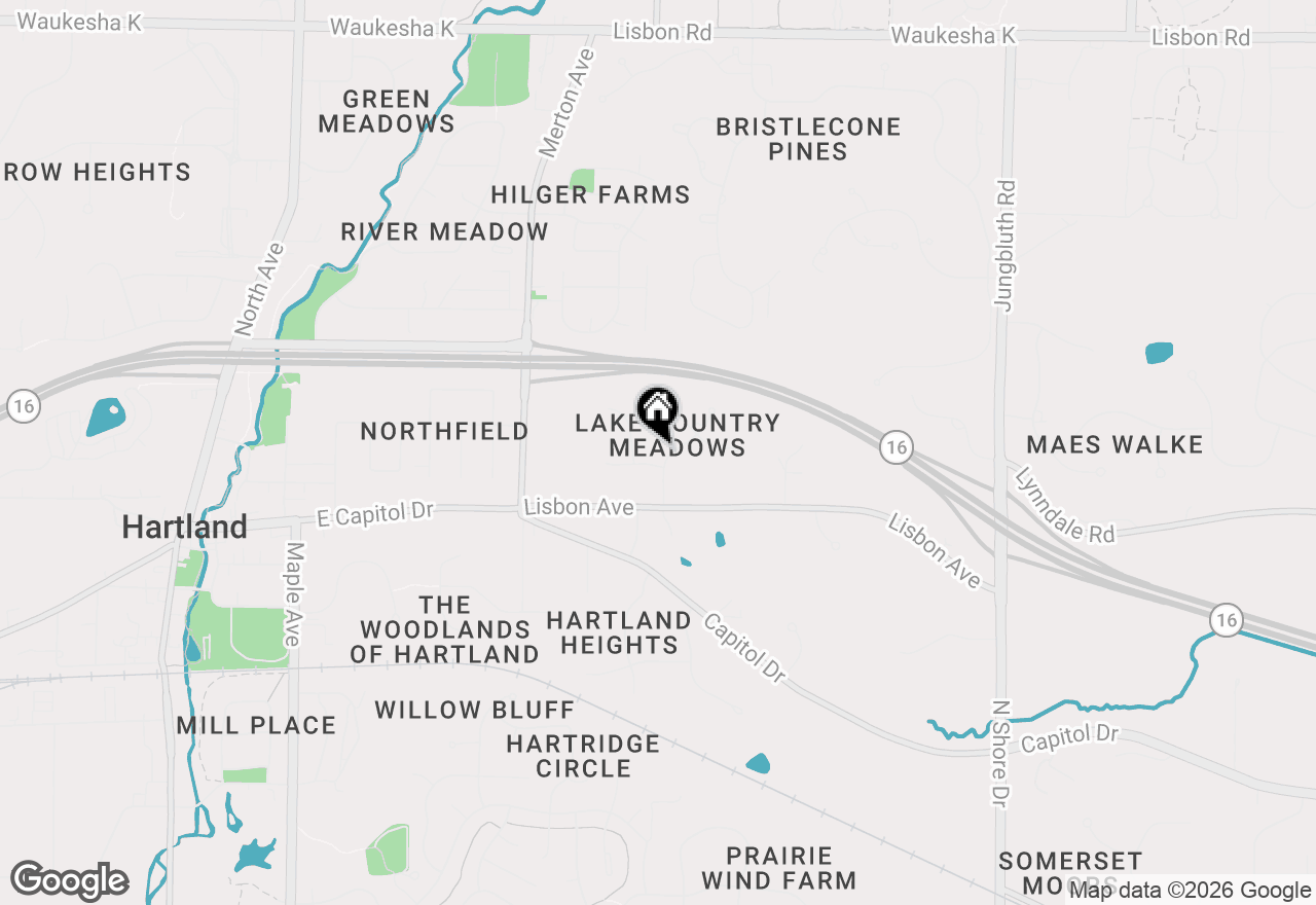 Map of 221 Crystal Dr, Hartland, WI 53029