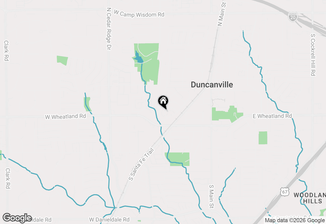 Map of 343 Merribrook Trail, Duncanville, TX 75116