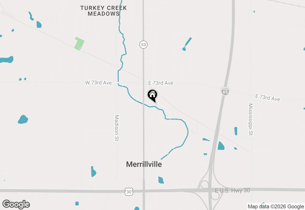 Map of 24 Indian Trail, Merrillville, IN 46410