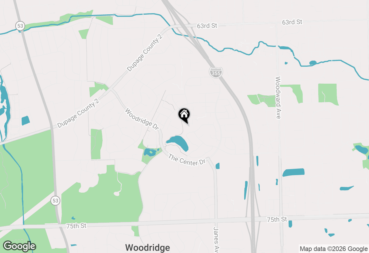 Map of 16 Wintergreen Court, Woodridge, IL 60517