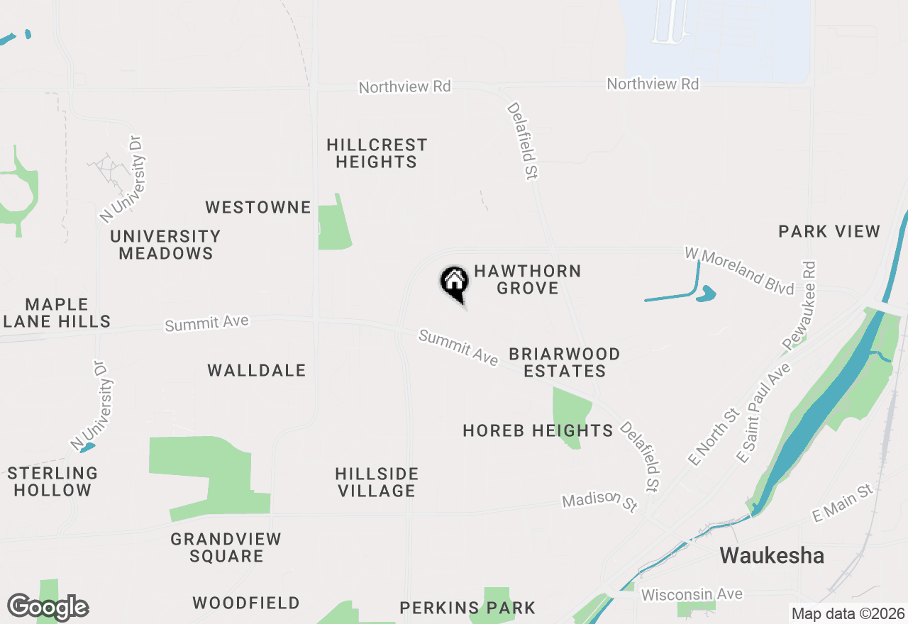 Map of 709 N Cumberland Dr, Waukesha, WI 53188
