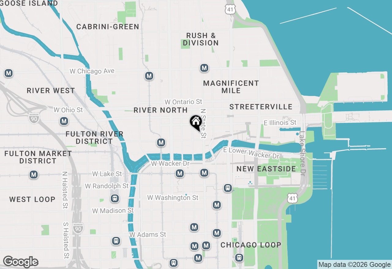 Map of 25 W Hubbard Street #502, Chicago, IL 60654